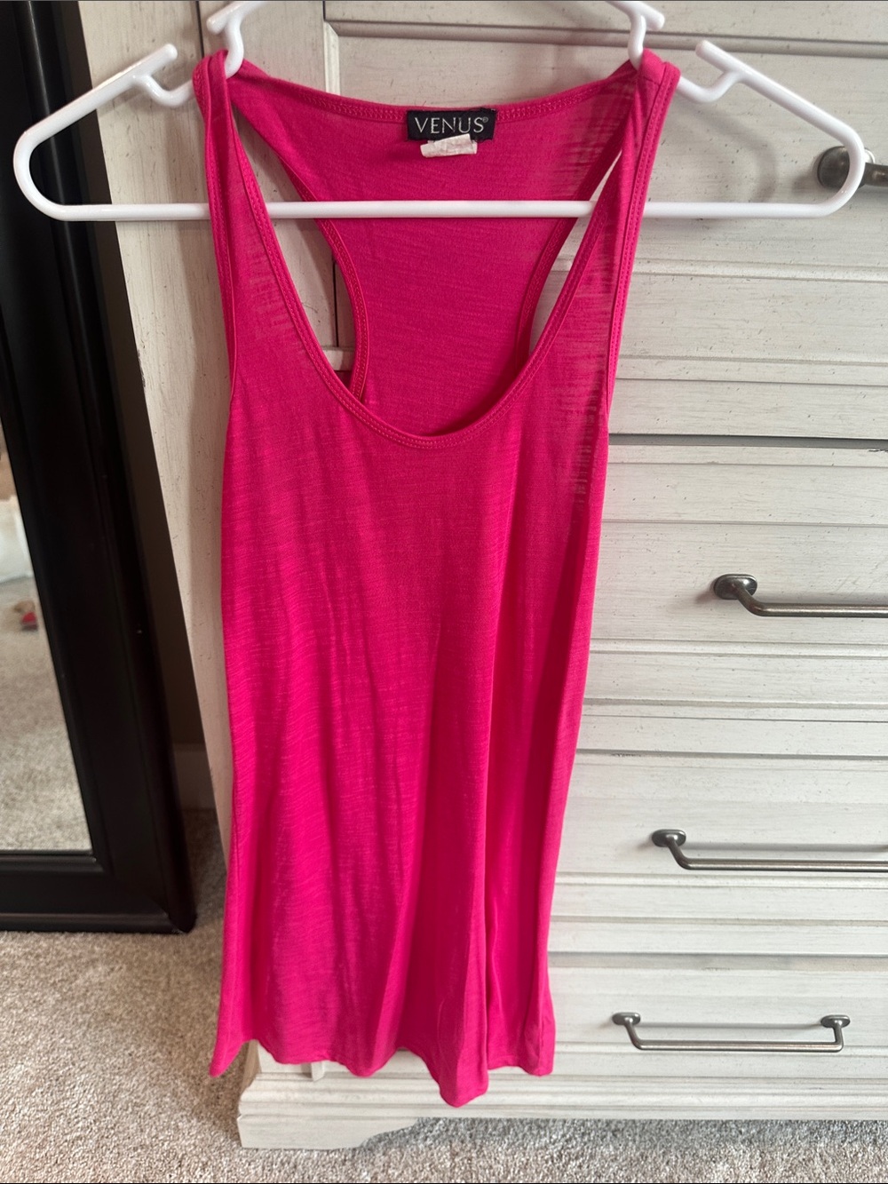 VENUS Bright Pink Racerback Tank Top Dress or Swim coverup